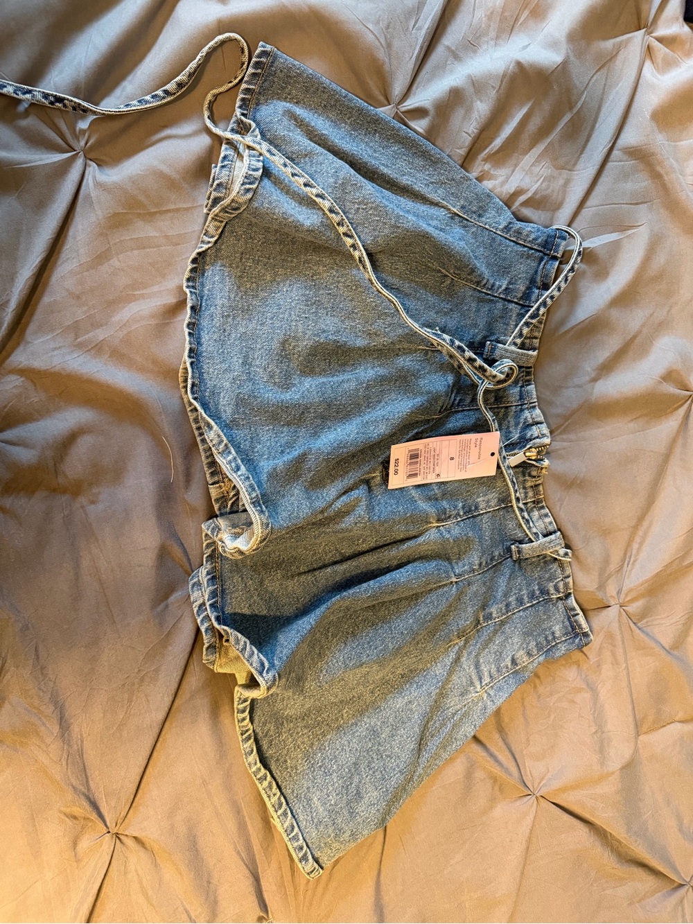 Wild Fable Light Blue Denim Paperbag Skirt